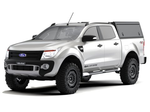 Hardtop Explorer Guard aluminium noir lisse Ford Ranger 2012-2022 double cabine Alu Cab