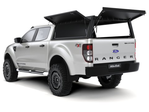 Hardtop Explorer Guard aluminium noir lisse Ford Ranger 2012-2022 double cabine Alu Cab