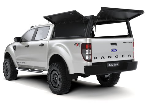 Hardtop Explorer Guard aluminium noir strié Ford Ranger 2012-2022 double cabine Alu Cab