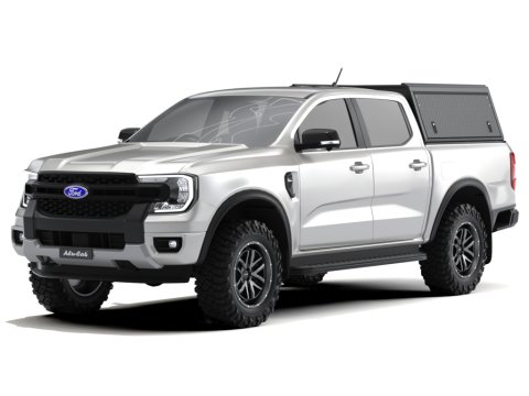 Hardtop Explorer Guard aluminium noir strié Ford Ranger 2023+ double cabine Alu Cab