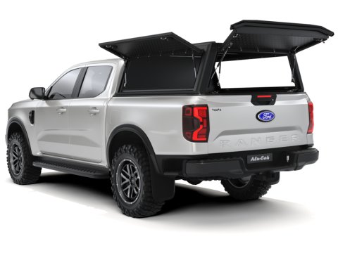 Hardtop Explorer Guard aluminium noir strié Ford Ranger 2023+ double cabine Alu Cab