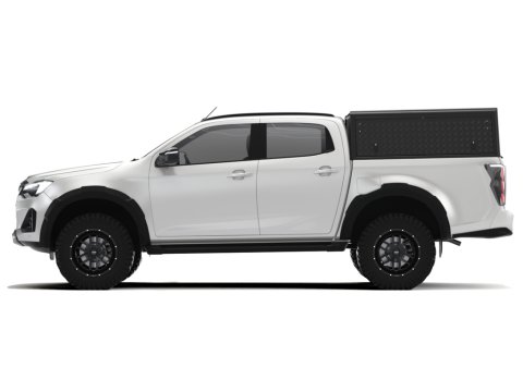 Hardtop Explorer Guard aluminium noir strié Isuzu D-Max 2020+ double cabine Alu Cab