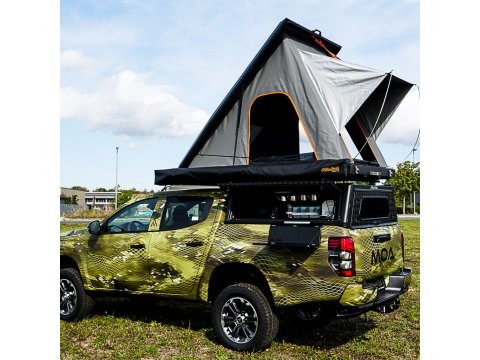 Hardtop Explorer noir strié Mitsubishi L200 / Fiat Fullback 2016+ double cabine Alu-Cab