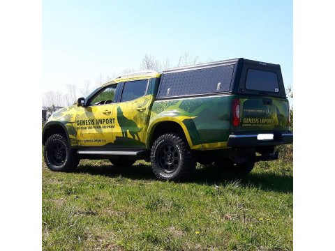 Hardtop Explorer noir strié Mercedes-Benz X-Class 2018+ double cabine Alu-Cab