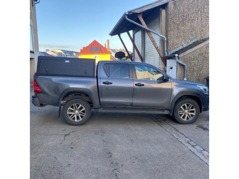 Hardtop Explorer noir striée Toyota Hilux Revo 2016+ double cabine Alu-Cab