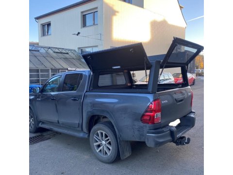 Hardtop Explorer noir striée Toyota Hilux Revo 2016+ double cabine Alu-Cab