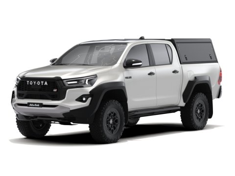 Hardtop Explorer Guard aluminium noir lisse Toyota Hilux Revo double cabine Alu Cab