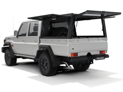 Hardtop Explorer noir strié Toyota Land Cruiser 79 double cabine 1999+ Alu-Cab