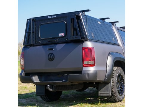 Hardtop Adventure noir strié Volkswagen Amarok 2010-2022 double cabine Alu-Cab