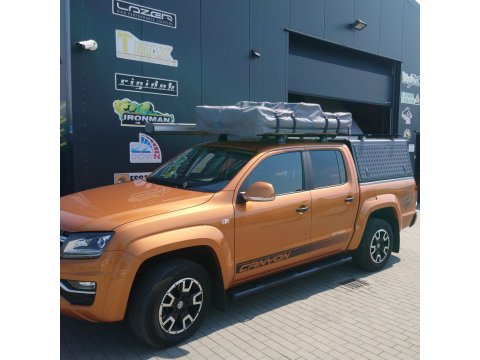 Hardtop Adventure noir strié Volkswagen Amarok 2010-2022 double cabine Alu-Cab