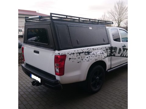 Hardtop Explorer noir lisse Isuzu D-Max 2012-2020 Space-Cab Alu-Cab