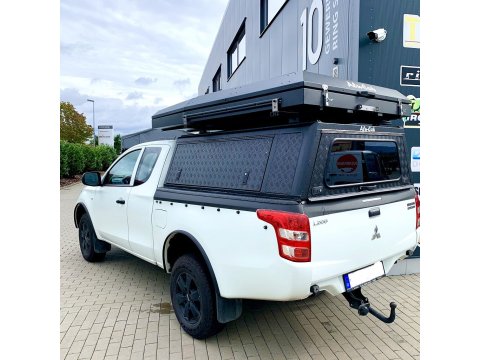 Hardtop Explorer noir strié Mitsubishi L200 2016+ Club-Cab Alu-Cab