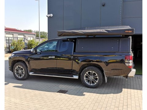 Hardtop Explorer noir strié Mitsubishi L200 2016+ Club-Cab Alu-Cab
