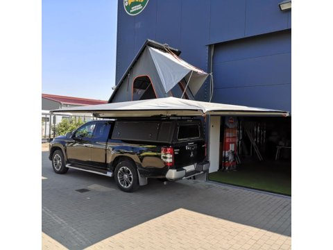 Hardtop Explorer noir strié Mitsubishi L200 2016+ Club-Cab Alu-Cab