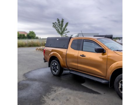 Hardtop Explorer noir strié Nissan Navara 2016+ King-Cab Alu-Cab