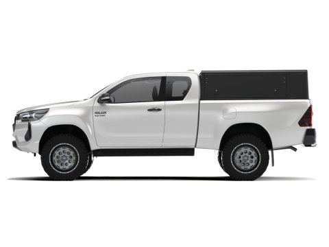 Hardtop Explorer Guard aluminium noir lisse Toyota Hilux Revo extra cabine Alu Cab