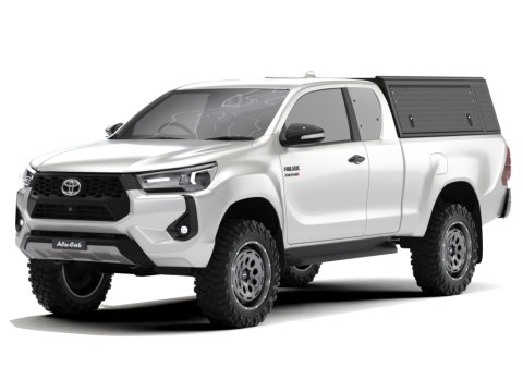 Hardtop Explorer Guard aluminium noir strié Toyota Hilux Revo extra cabine Alu Cab