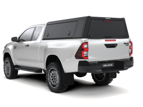 Hardtop Explorer Guard aluminium noir strié Toyota Hilux Revo extra cabine Alu Cab
