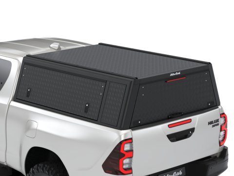 Hardtop Explorer Guard aluminium noir strié Toyota Hilux Revo extra cabine Alu Cab