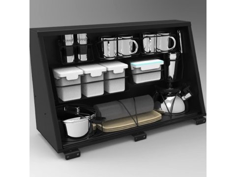 Compartiment latéral large intérieur 730mm x 750mm + Kit Cuisine pour Toyota GRJ7 hardtop Alu-Cab