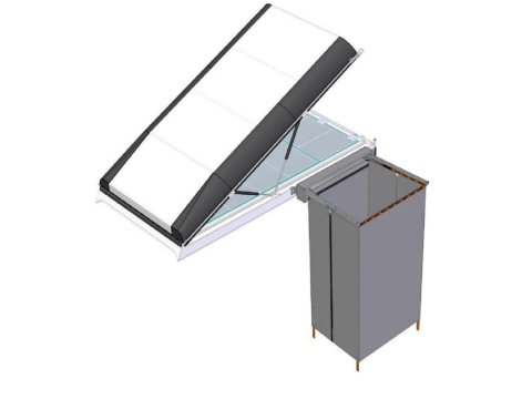 Support pour Shower Cube toit relevable Icarus Alu-Cab