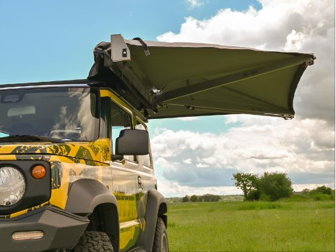 Auvent Alu-Cab autoportant côté gauche en aluminium 2 m