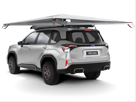 Auvent Alu-Cab autoportant côté gauche en aluminium 2 m