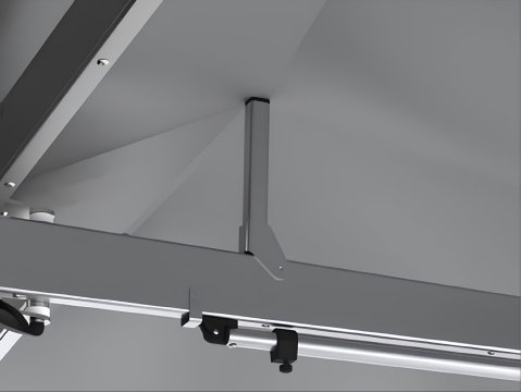 Auvent Alu-Cab autoportant côté gauche en aluminium 2 m