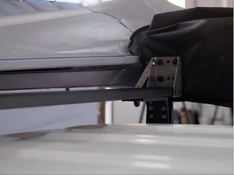Auvent Alu-Cab autoportant côté droit en aluminium 2 m