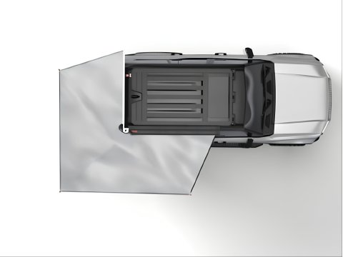 Auvent Alu-Cab autoportant côté droit en aluminium 2 m