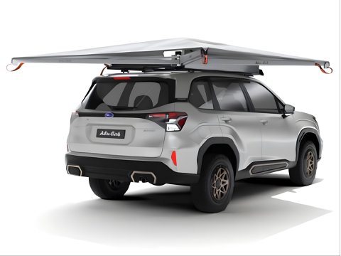 Auvent Alu-Cab autoportant côté droit en aluminium 2 m