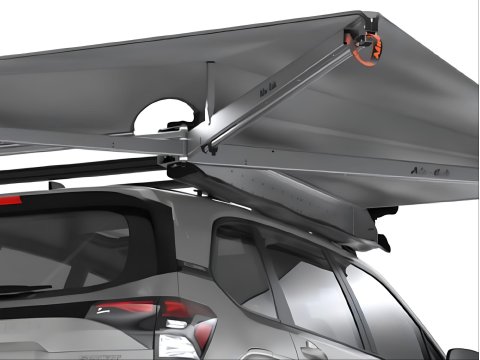 Auvent Alu-Cab autoportant côté droit en aluminium 2 m