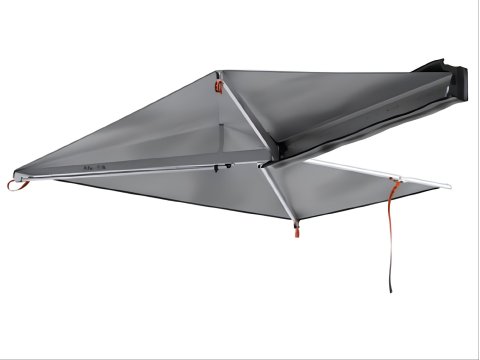 Auvent Alu-Cab autoportant côté droit en aluminium 2 m
