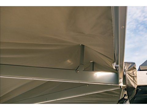 Auvent Aluc-Cab autoportant en aluminium 180° côté gauche
