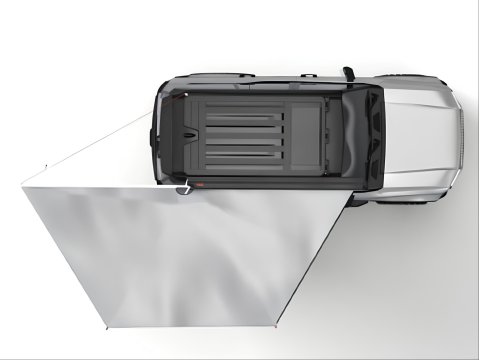 Auvent Aluc-Cab autoportant en aluminium 180° côté droit