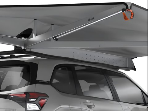 Auvent Aluc-Cab autoportant en aluminium 180° côté droit