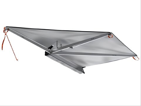 Auvent Aluc-Cab autoportant en aluminium 180° côté droit