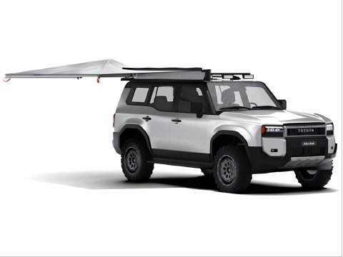 Auvent Alu-Cab autoportant en aluminium 270° côté droit