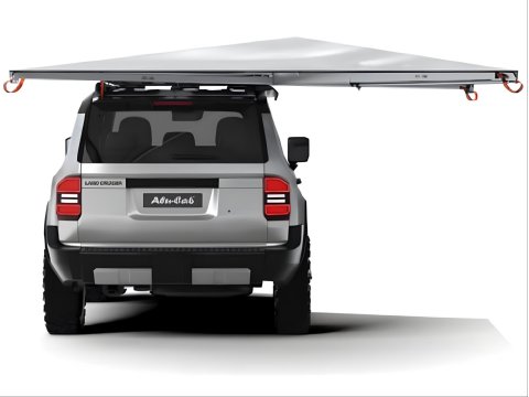 Auvent Alu-Cab autoportant en aluminium 270° côté droit