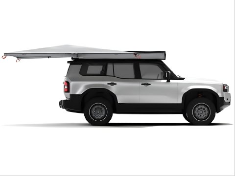 Auvent Alu-Cab autoportant en aluminium 270° côté droit