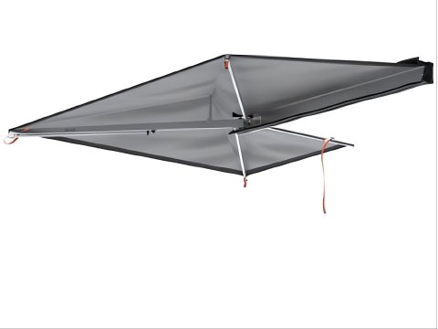 Auvent Alu-Cab autoportant en aluminium 270° côté droit