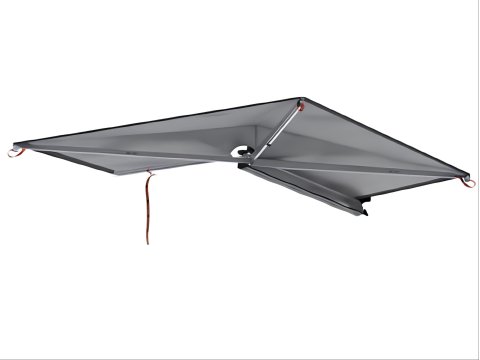 Auvent Alu-Cab autoportant en aluminium 270° côté droit