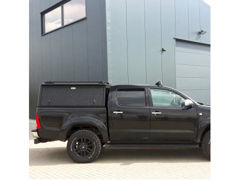 Hardtop Explorer noir strié Toyota Hilux 2005-2015 double cabine Alu-Cab