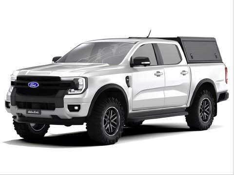 Hardtop Explorer noir strié Double Cabine Ford Ranger 2023+ Alu-Cab