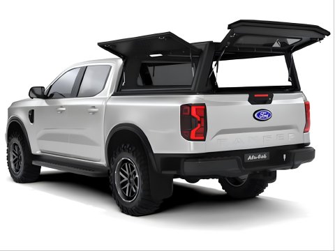 Hardtop Explorer noir strié Double Cabine Ford Ranger 2023+ Alu-Cab