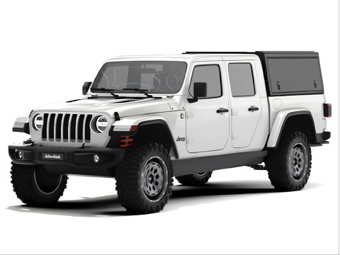 Hardtop Explorer noir lisse Jeep Gladiator 2019+ double cabine Alu-Cab