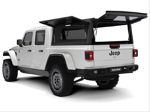 Hardtop Explorer noir lisse Jeep Gladiator 2019+ double cabine Alu-Cab