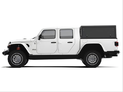 Hardtop Explorer noir lisse Jeep Gladiator 2019+ double cabine Alu-Cab