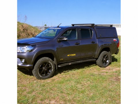 Hardtop Adventure noir strié Toyota Hilux 2016+ double cabine Alu-Cab