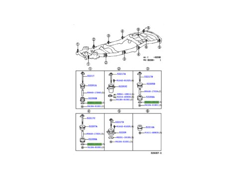 Rondelle de silentbloc de caisse Toyota Land Cruiser HDJ80 / HDJ100